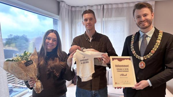 Lenkje til artikkel: Innbygger nummer 60 000 ønsket velkommen i Ålesund