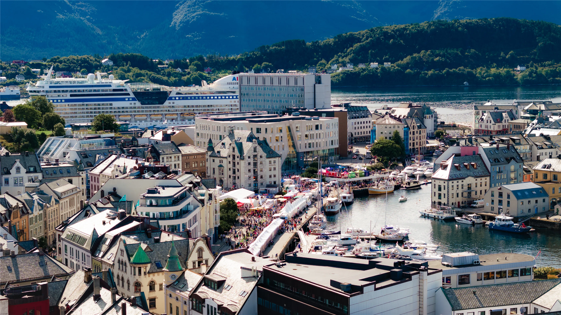 Oversiktsbilde over området til den norske matfestivalen i 2023