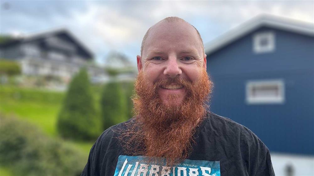 Portrett av mann med skjegg - Klikk for stort bilete