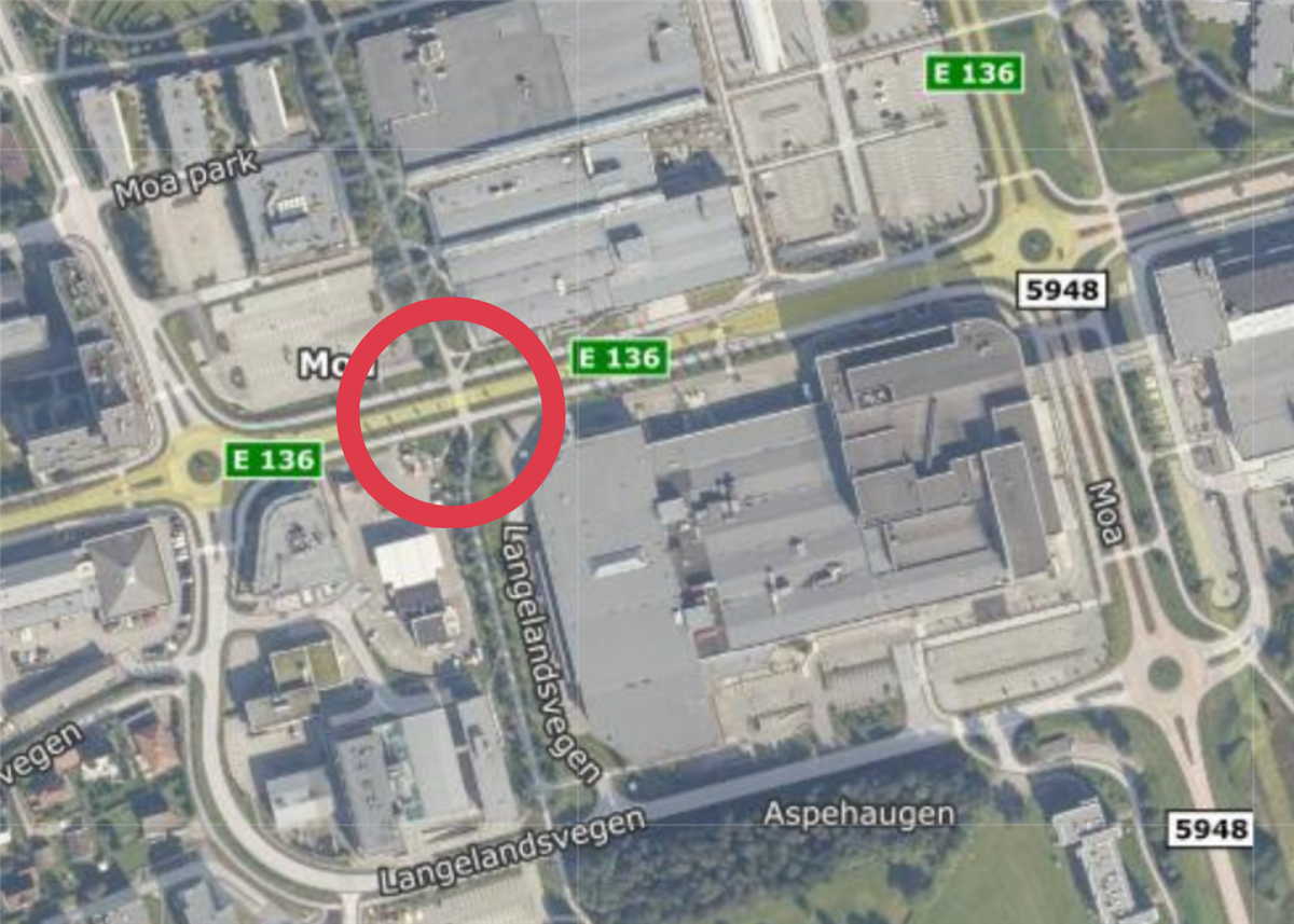 kart med avmerking - Klikk for stort bilete